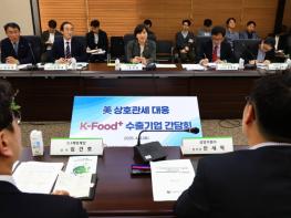 농식품부, K-Food+ 수출기업들과 美 상호관세 대응을 위한 간담회 개최 기사 이미지