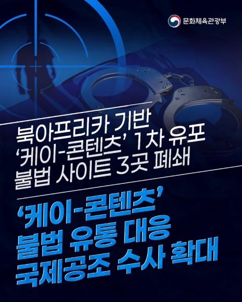 문화체육관광부, '케이-콘텐츠' 불법 유통 대응 국제공조 수사 확대