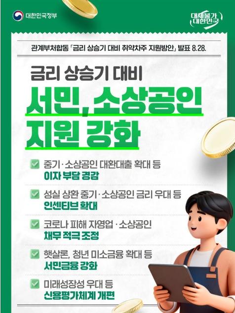 문화체육관광부, 서민, 소상공인 지원 강화