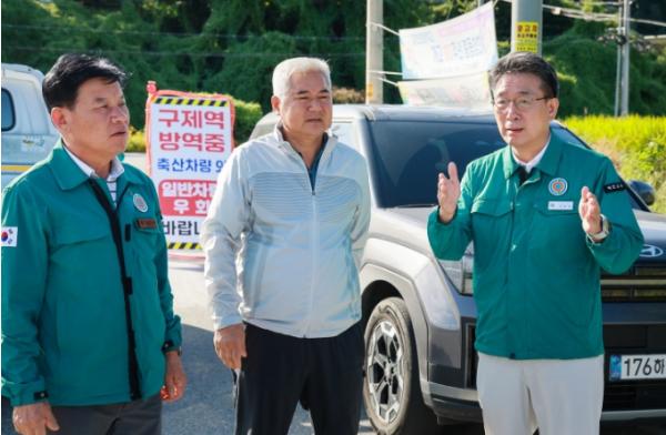 안병윤 예천군수, 구제역 방역 현장 점검... 조기 종식 총력