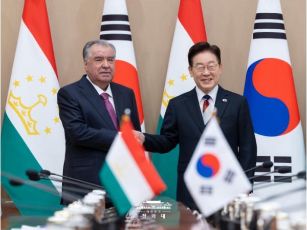 한·타지키스탄, '포괄적 동반자 관계' 수립…철도·핵심광물 협력 확대